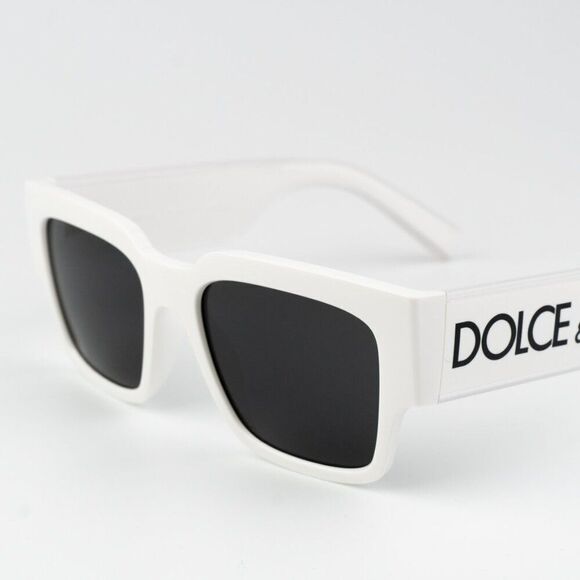 SALE! NEW D&G DG6184 331287 White Dark Grey Square Unisex Sunglasses main image 12